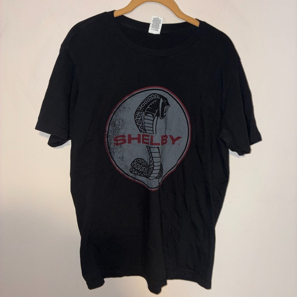Shelby Cobra Snake Logo T-Shirt Mens L Black Licensed Ford Mustang